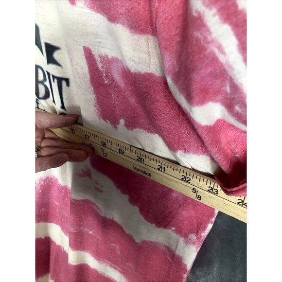 Bougie With A Little Bit Of Hood Women’s T-Shirt Tie Dye Bleached Extra Large - Picture 9 of 11